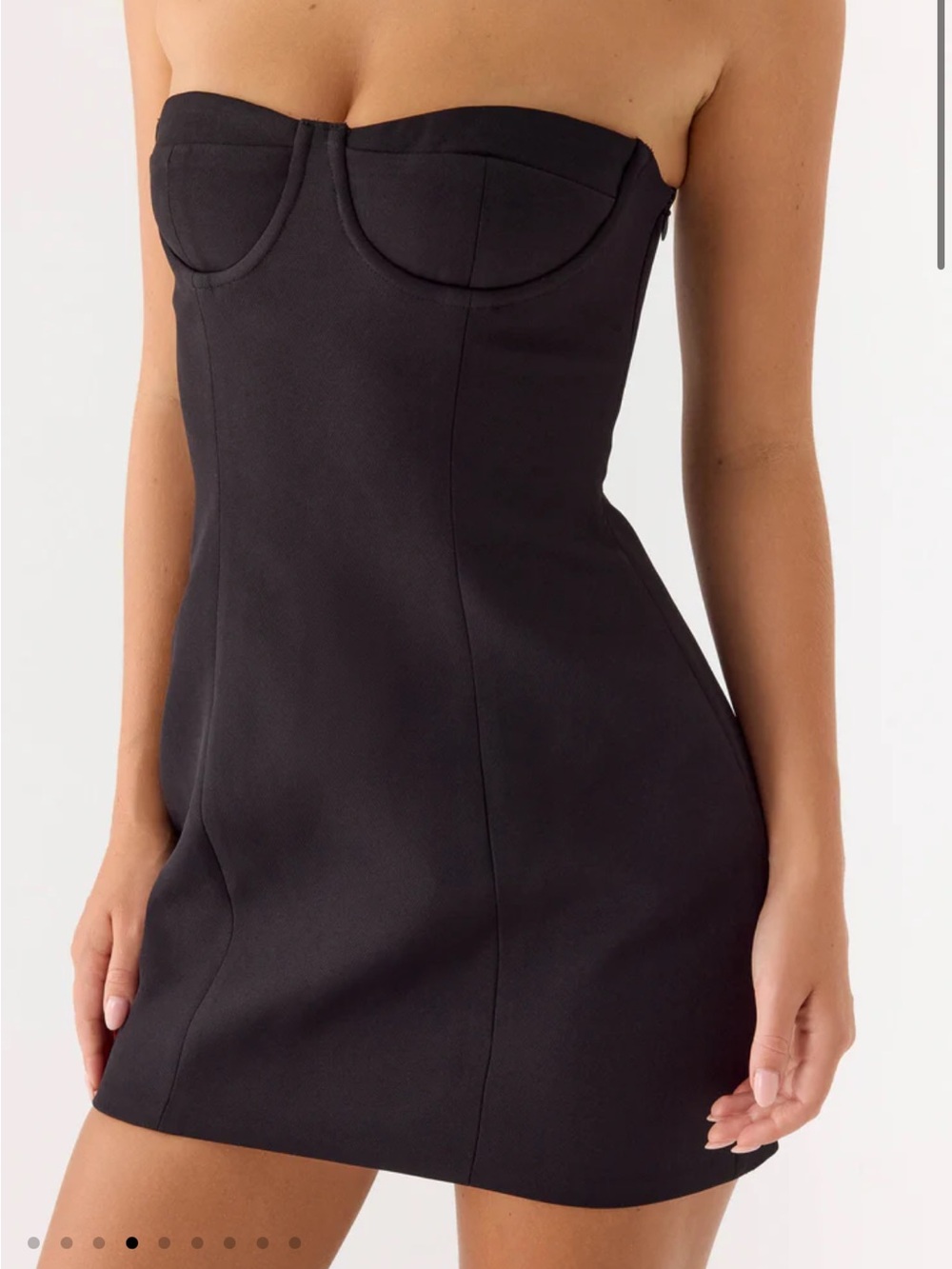 Drivers Seat Strapless Mini Dress - Black